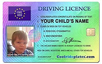 editable kids drivers license template
